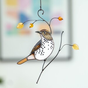 handmade glass bird art