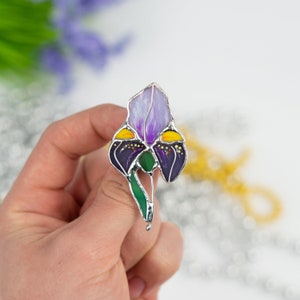 Flower stained glass jewelry