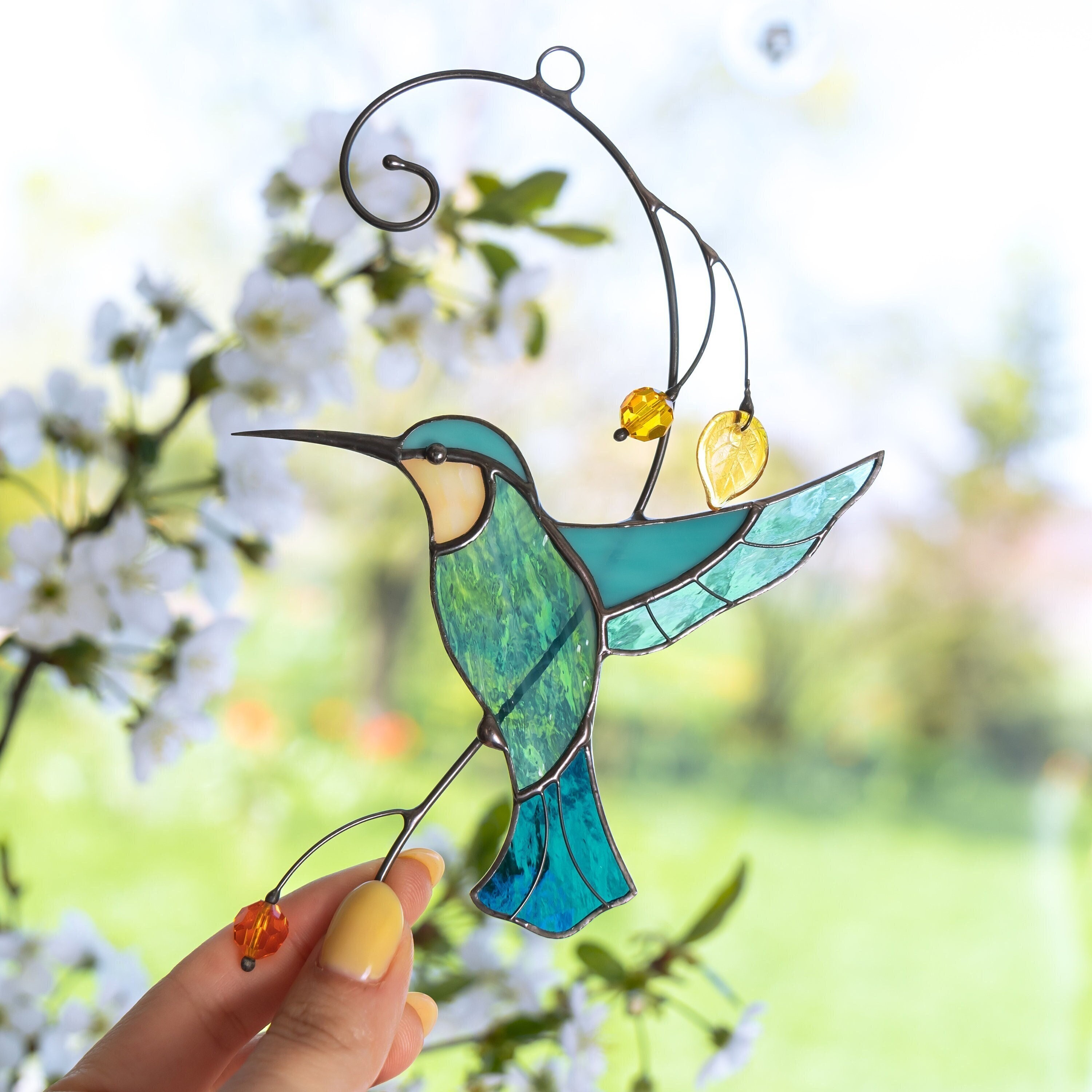 Sunshine Bird in Birdcage Suncatcher