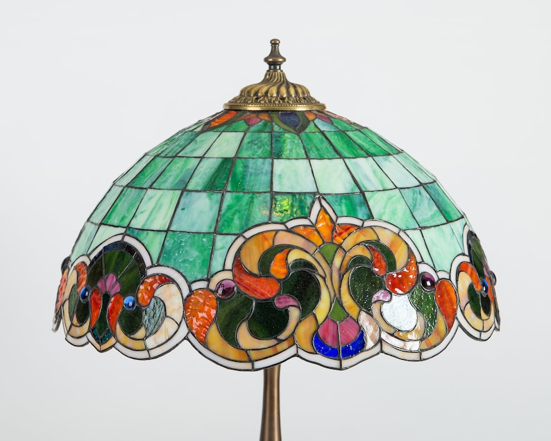 Unique stained glass lamp shade 8th Unique stained glass lamp shade 8th