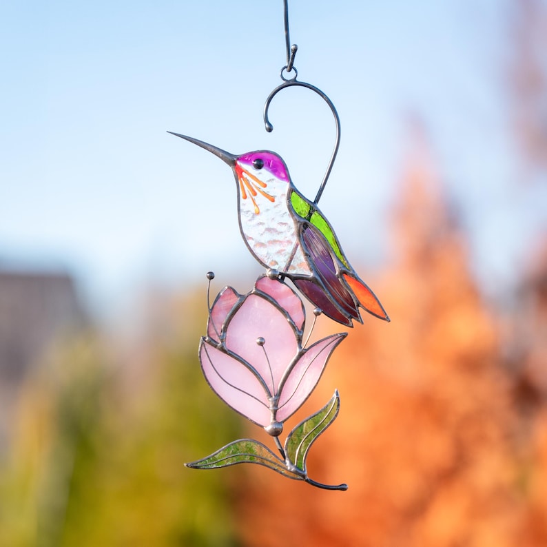 stained glass bird ornament