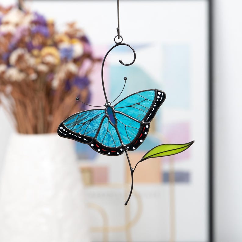 stained glass butterfly ornament