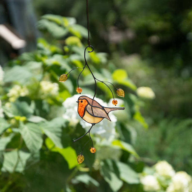 bird stained glass suncatcher