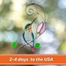 Hummingbird stained glass window hangings Stained glass bird suncatcher from Ukraine Christmas gifts 