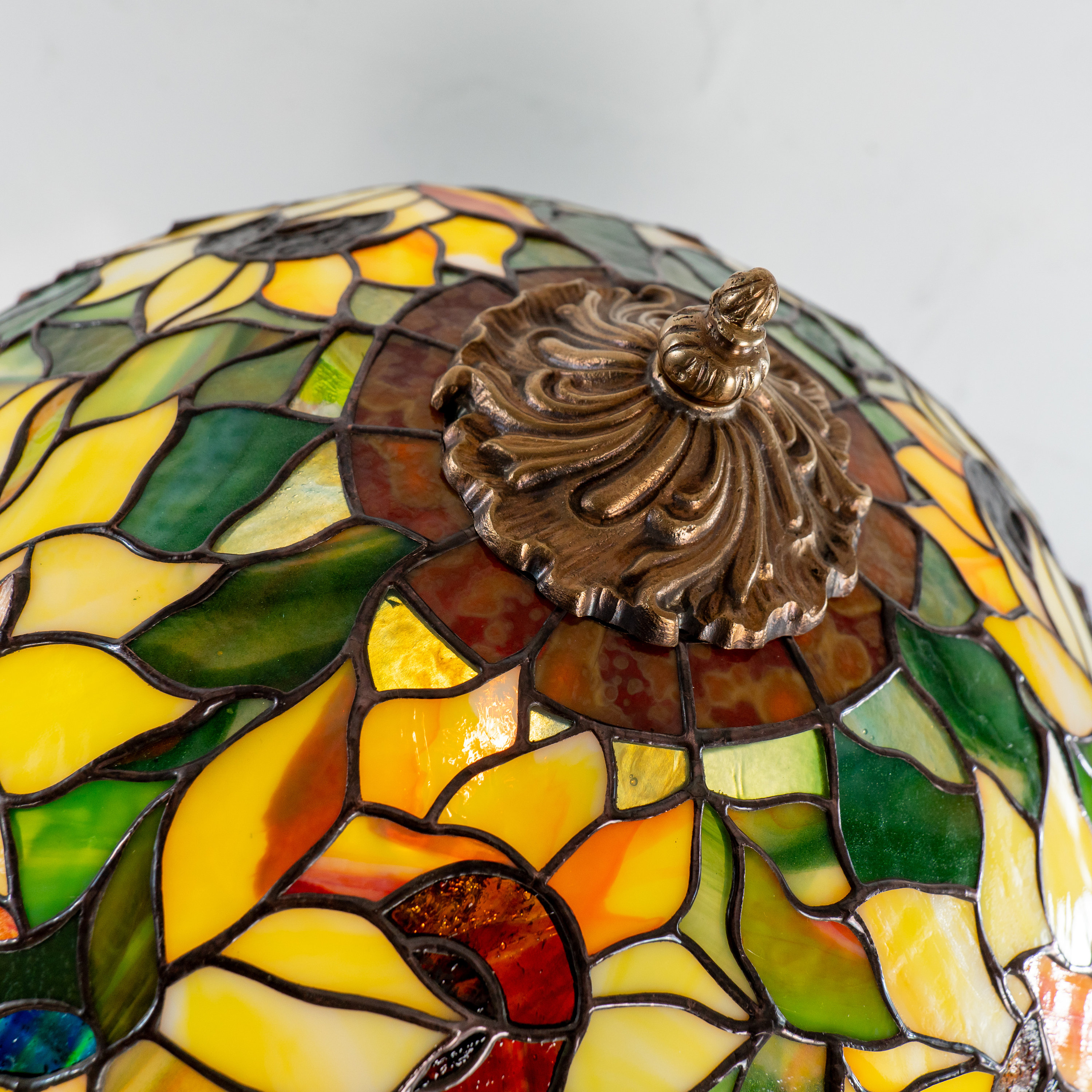 ティファニーランプステンドグラスひまわり親友への贈り物カスタム