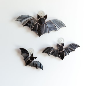 Halloween gift of bats stained glass light catchers