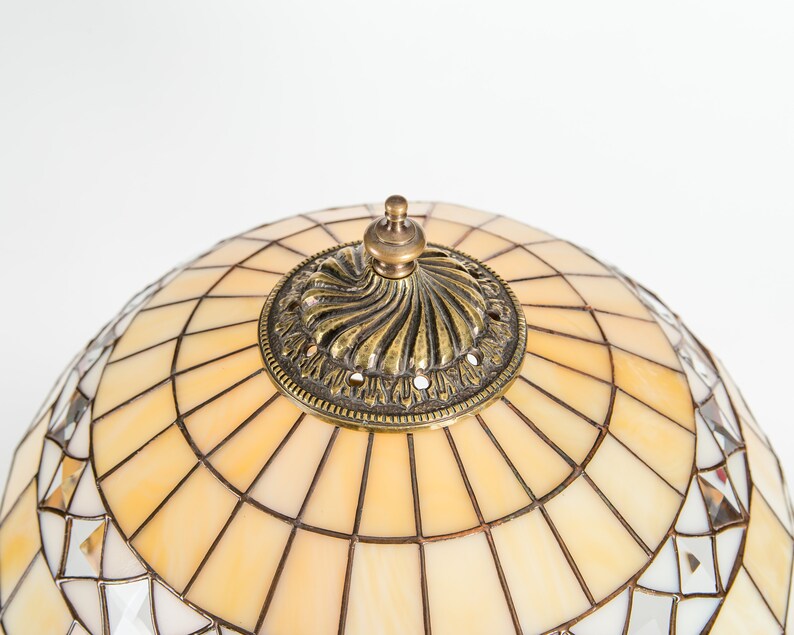 Modern Stained Glass Lamp Bedside Lamp Shade Housewarming Gift Etsy
