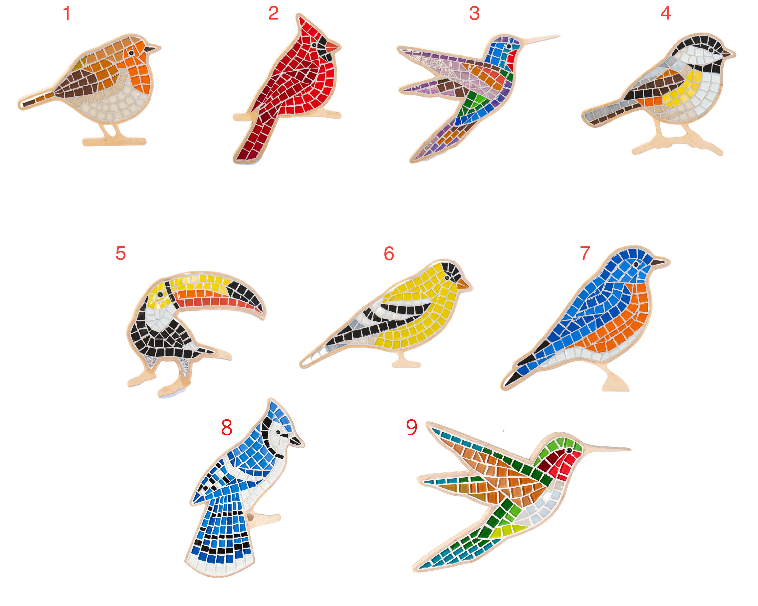 DIY Kit Bird Mosaic Kit for Adults Christmas Gifts Hummingbird Gifts Glass  Mosaic Craft Kit for Adults 