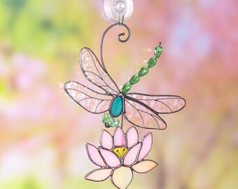 ステンドグラスのトンボ メリークリスマスギフト トンボの羽 カスタム