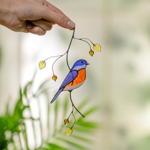 stained glass bird home decor