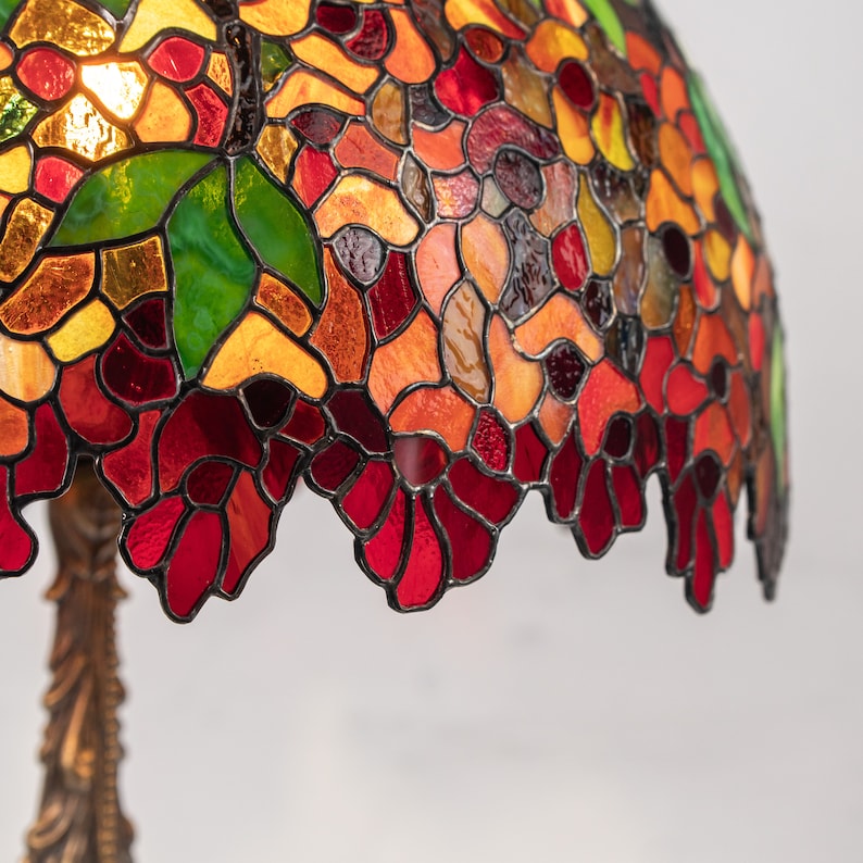 unique lamp created of stained glass