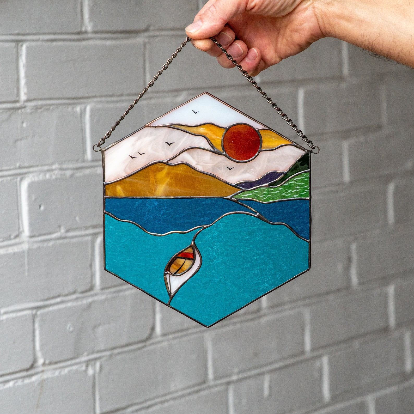 Sea Stained Glass Window Hangings Mothers Day Gifts Custom Etsy