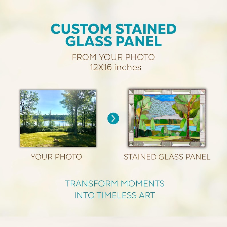 custom stained glass panel - we are gladly work on incorporating your own ideas