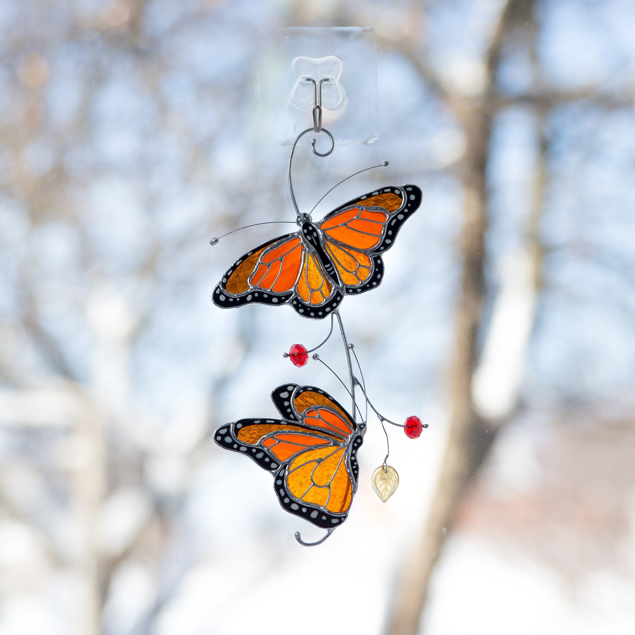 Kits & How To Stained Glass DIGITAL DOWNLOAD Monarch butterfly Stained