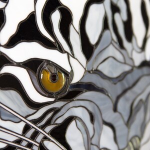 the eye of the tiger made of stained glass