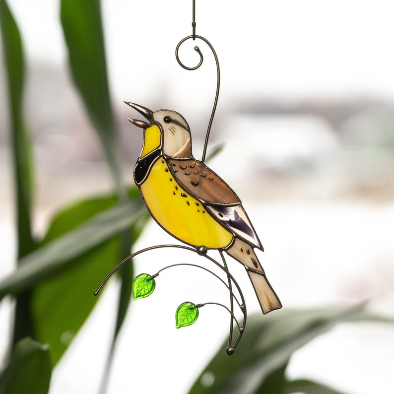 bird stained glass window hangings