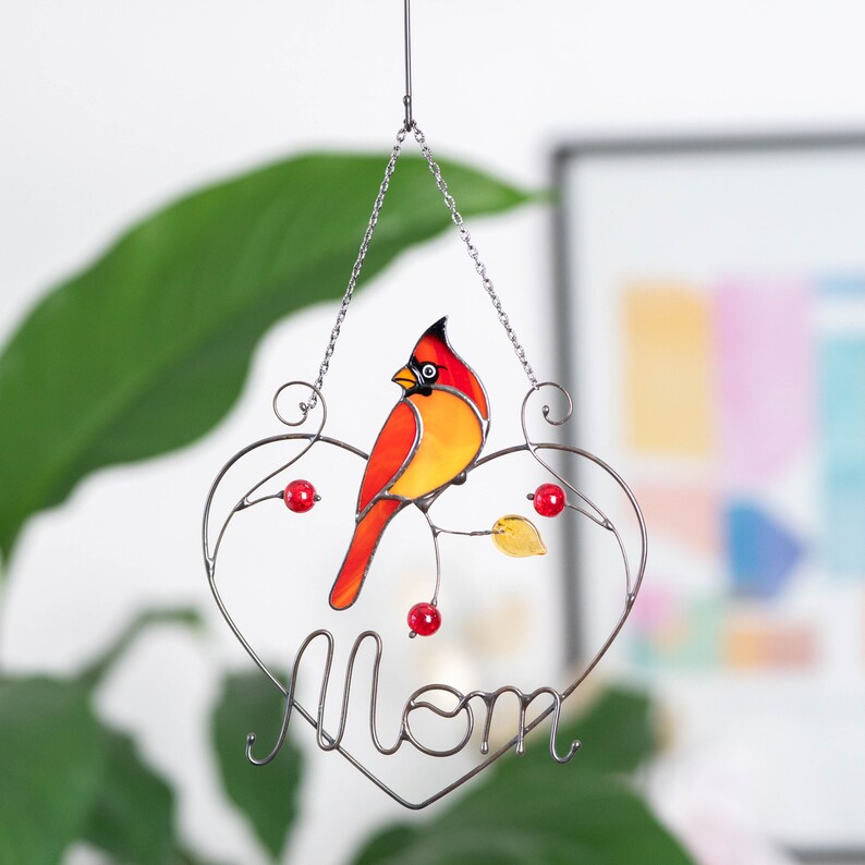 personalized gifts stained glass bird suncatcher