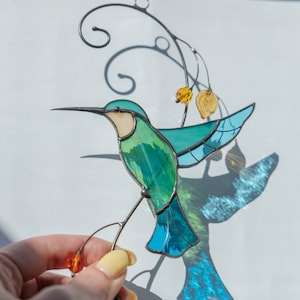 stained glass bird suncatcher