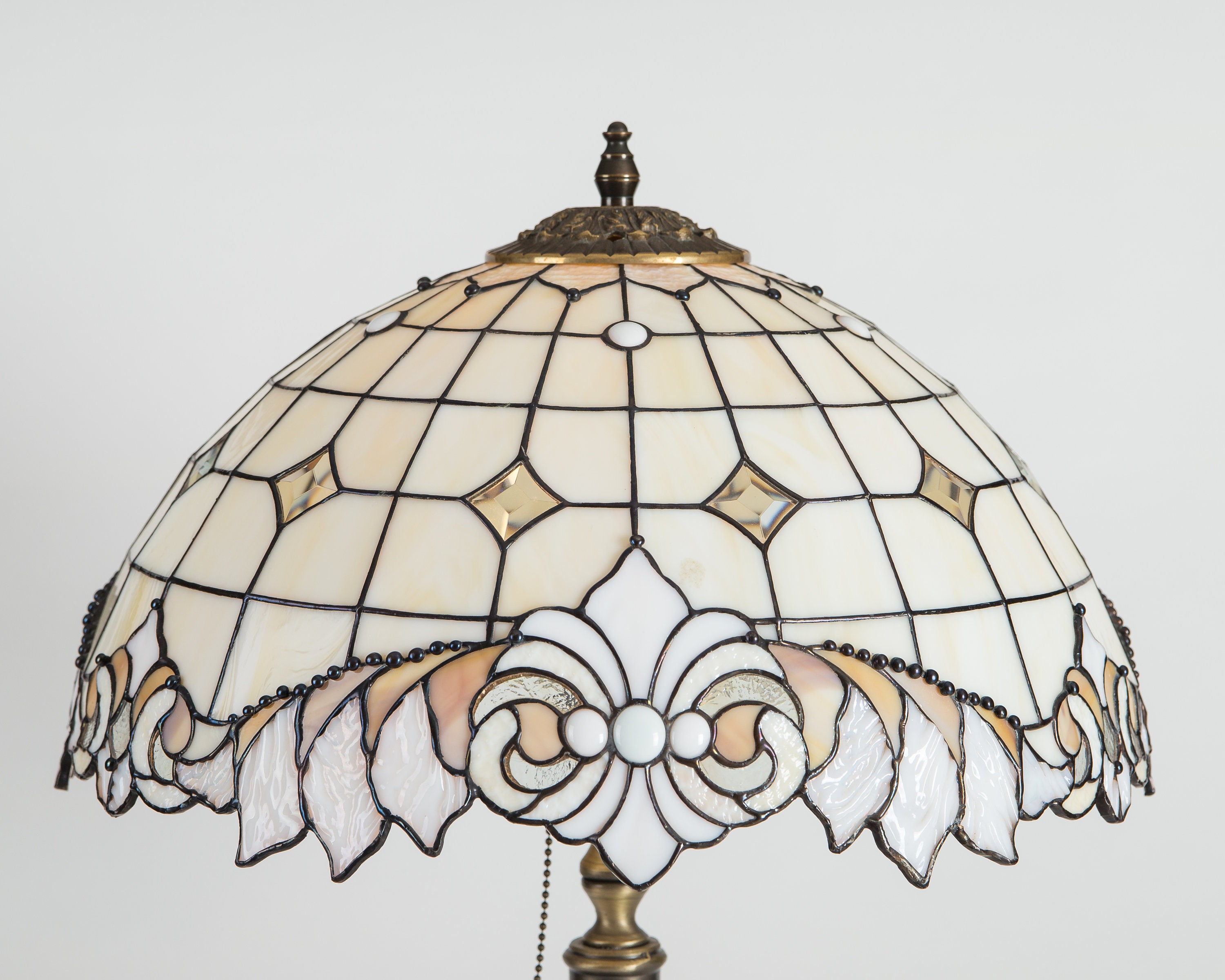 Classic stained glass lamp 8th anniversary gift art nouveau Etsy