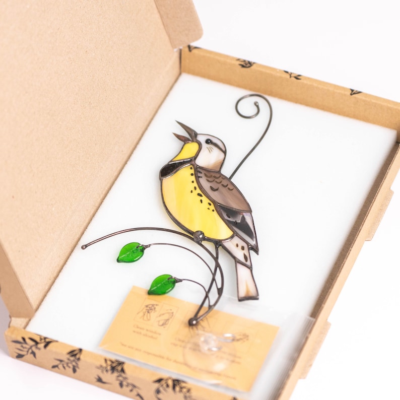 Western meadowlark bird light catcher in the box