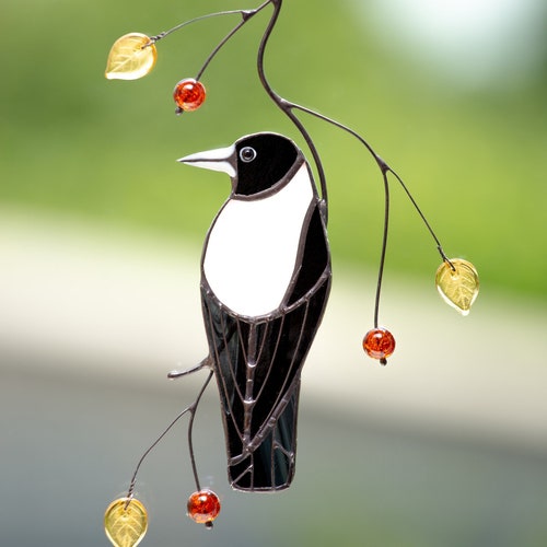 Custom Stained Glass Bird Suncatcher Christmas Gifts Etsy