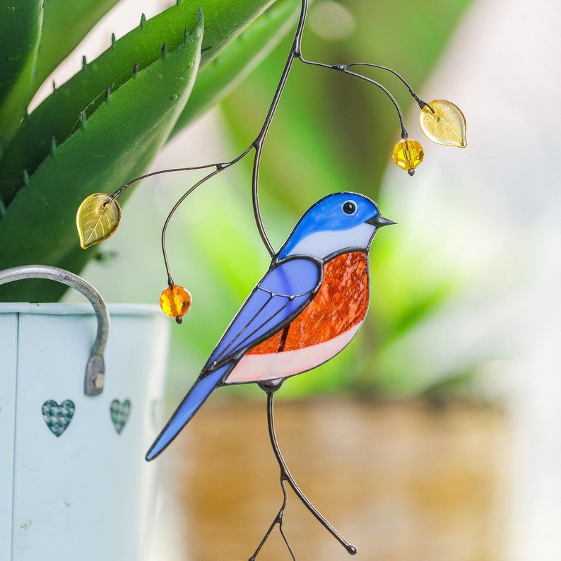 custom stained glass bird lover gift