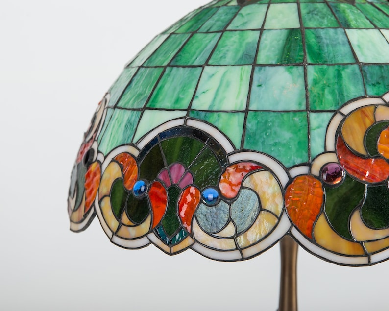 Unique stained glass lamp shade 8th Unique stained glass lamp shade 8th