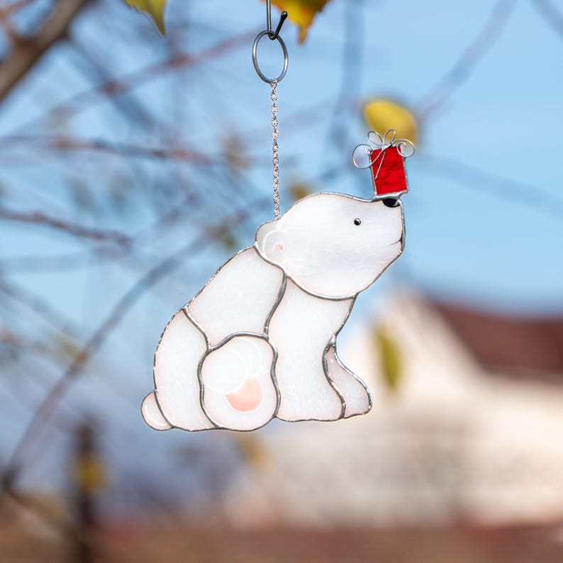 handmade glass bear decoration