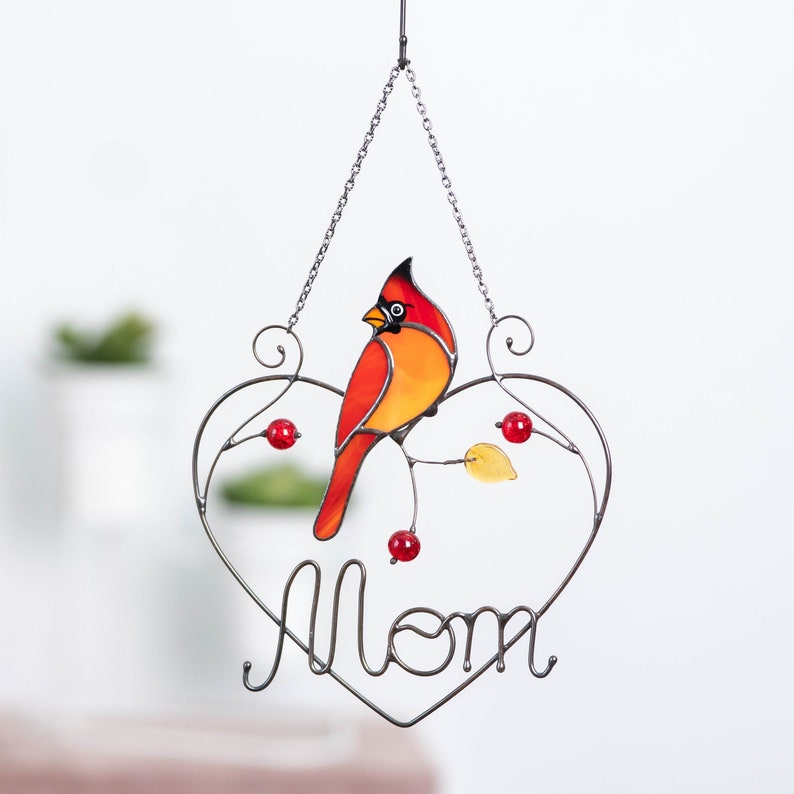 cardinal stained glass window hangings