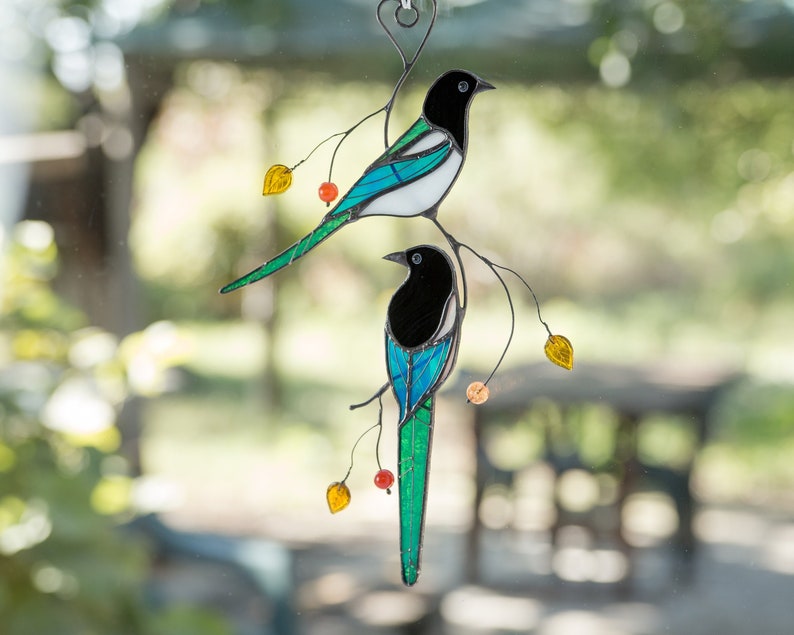 Blue Tit Fused Glass Bird Made To Order Garden Birds