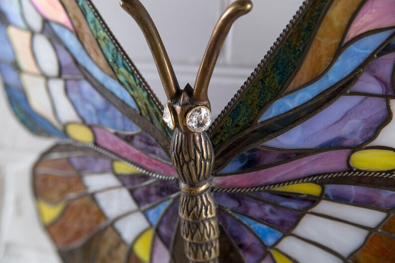 butterfly lamp made of modern stained glass