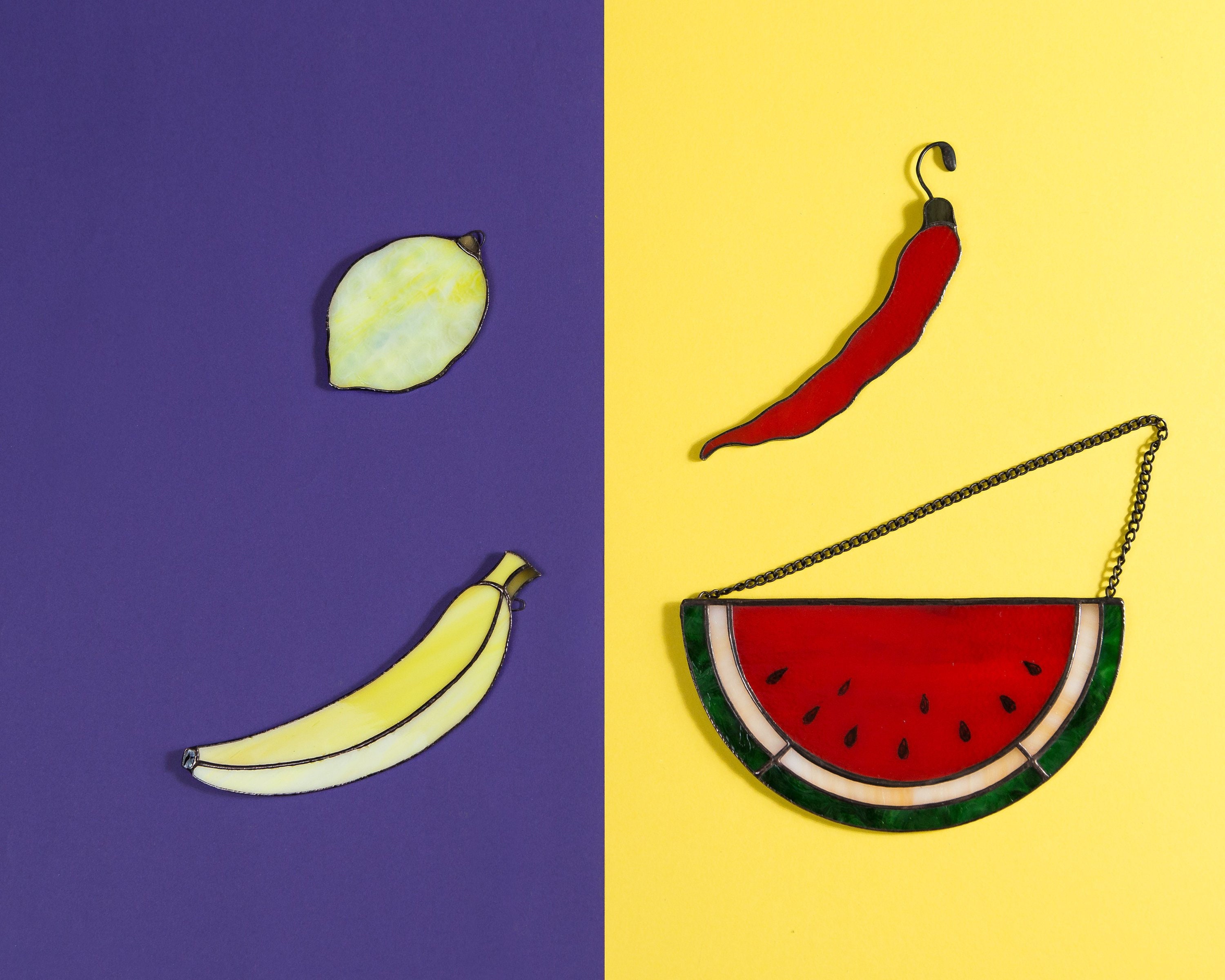 Lime stained glass suncatcher Custom stained glass lemon Etsy