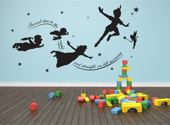 Wall Decal Peter Pan Second Star To The Right Mural Etsy