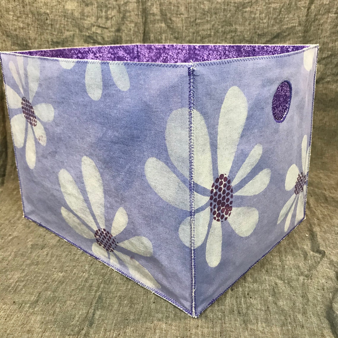 Large Handmade Lavender Storage Bin Etsy