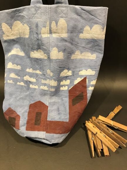 Bolsa de almacenamiento de lona ovalada City Scape Design | Etsy