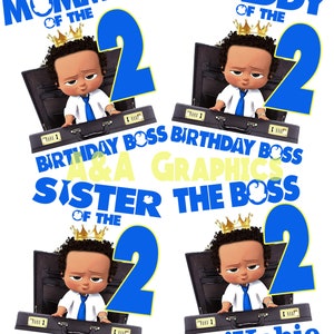 Birthday Boss Baby Theme Family T-shirts Boss Baby Family Matching Shirts Birthday Mom Dad Custom Shirt&#39;s