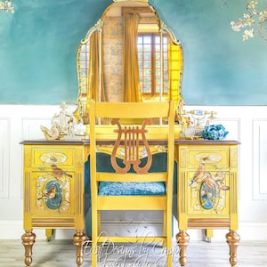 Custom Dressing Tables, Vanity, Makeup Vanity, Shabby Chic, Boho, Rococo, Painted Furniture, Handmade, Hand painted
