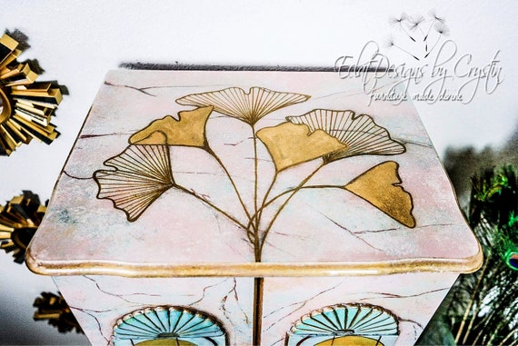 Sold Art Deco Peacock Jewelry Armoire