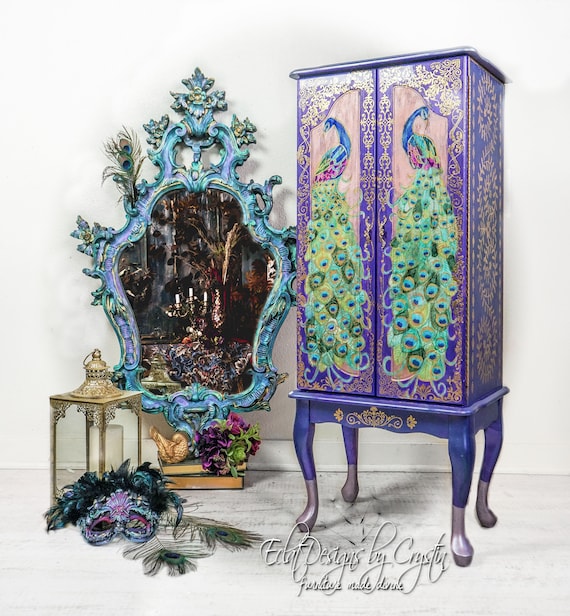 Custom Jewelry Armoires Boho Decor Jewelry Box Boho Decor Gift for Her Jewelry Organizer Painted Furniture Handmade Furniture Etsy