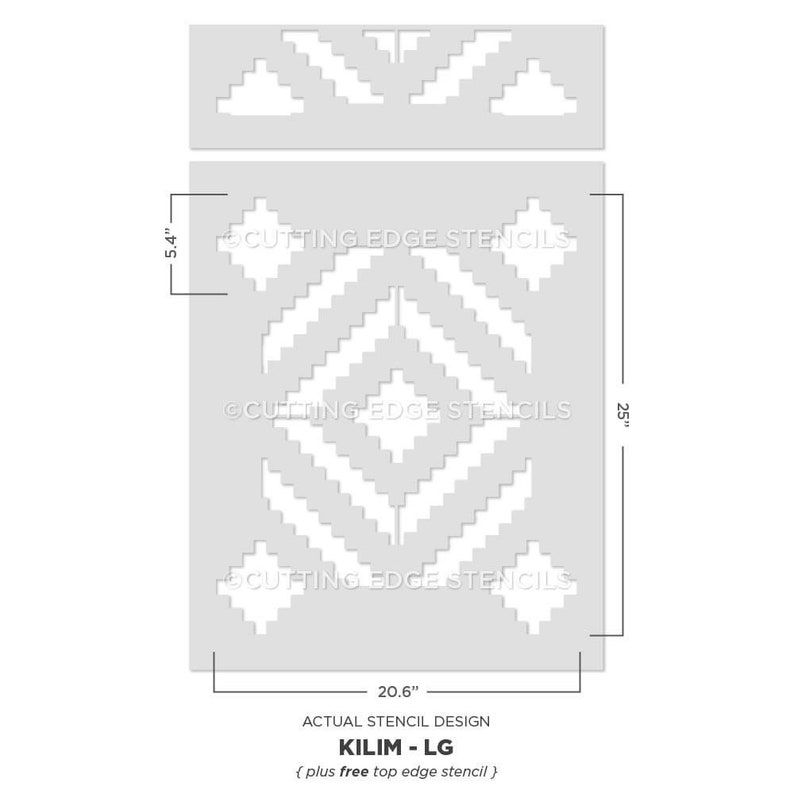 Kilim Wall and Floor Stencil/ Cutting Edge Stencils/ Boho Etsy