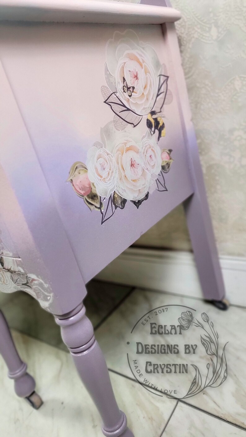 Pink Romance Vanity Table Makeup Mirror Bedroom Furniture Etsy