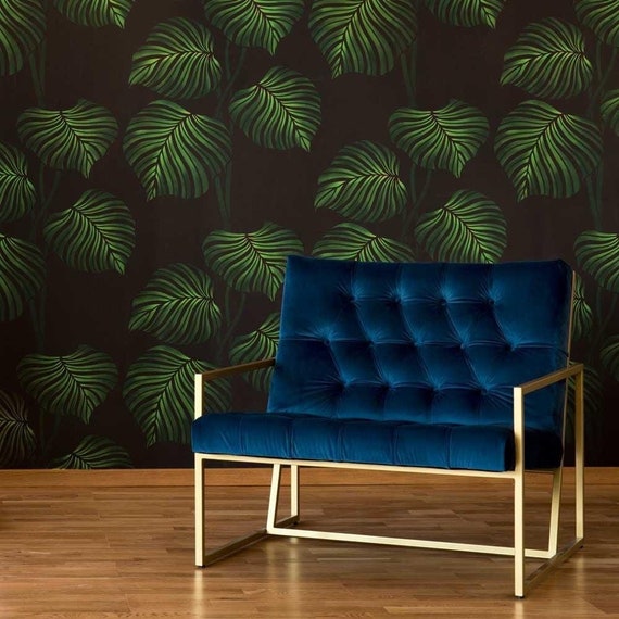 Calathea Wall Stencil/ Cutting Edge Stencils/ Wall Stencils/ Furniture Stencils