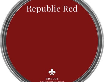 Republic Red/ Wise Owl Chalk Synthesis Paint/ Furniture Paint/ DIY Paint/ Red Paint