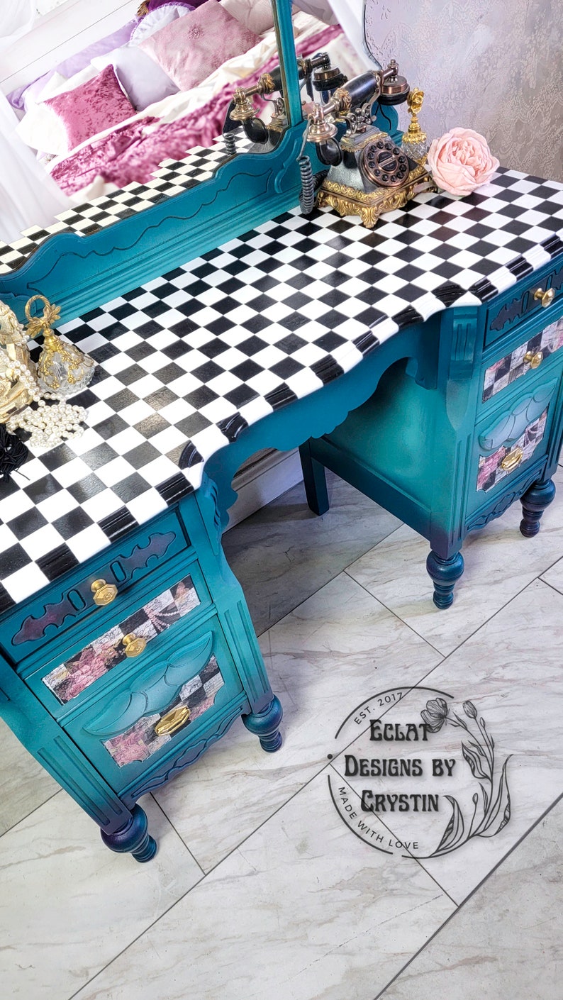 Whimsical Peacock Vanity Bedroom Table Top Mirror Etsy