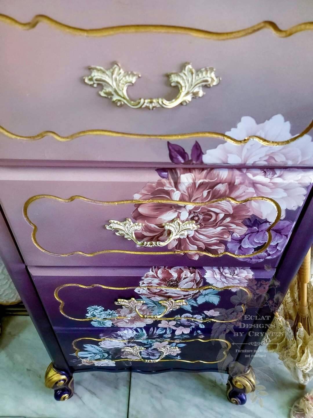 Purple Chest of Drawers - Eclat Designs by Crystin