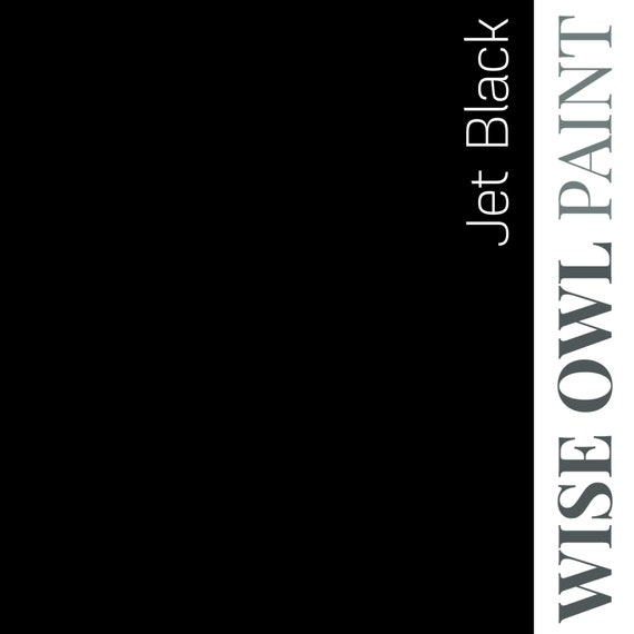 Jet Black /One Hour Enamel Paint/ Wise Owl Paint/ Cabinet Paint/ Tough Paint/ Furniture Paint/ Fast Drying/ Built in Top Coat