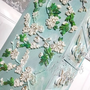 Flores y ramas cofre de lencería / almacenamiento de pecho | Etsy