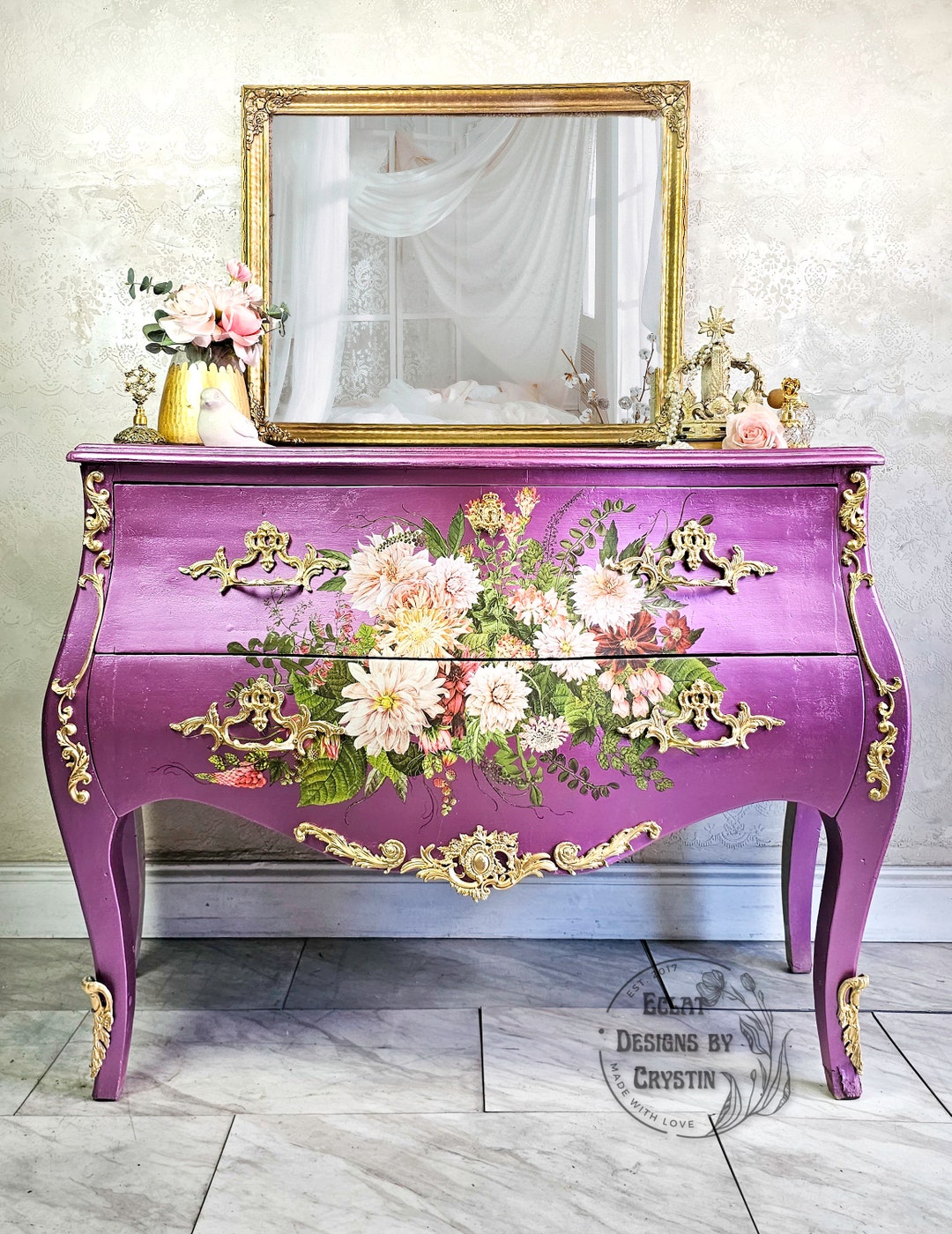 Purple Chest of Drawers - Eclat Designs by Crystin