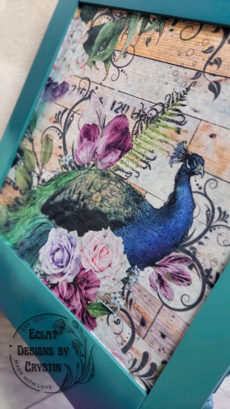 Whimsical Peacock Vanity Bedroom Table Top Mirror Etsy