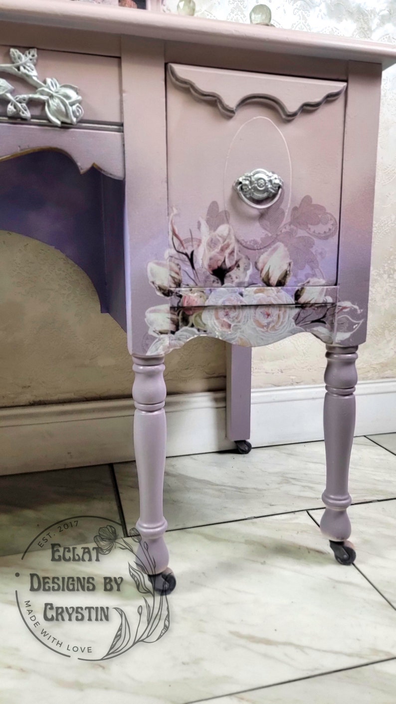 Pink Romance Vanity Table Makeup Mirror Bedroom Furniture Etsy